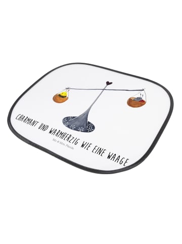 Mr. & Mrs. Panda Autosonnenschutz Sternzeichen Waage mit Spruch in Weiß