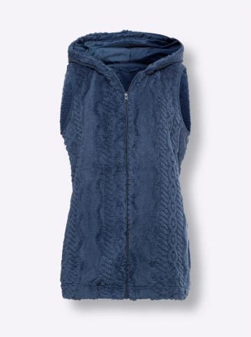 Sieh an! Fleeceweste in jeansblau