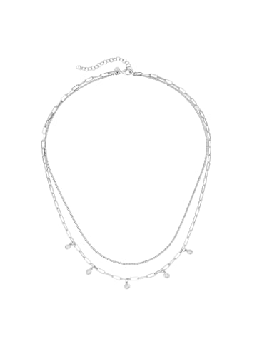 Smart Jewel Collier Layering Collier, Zirkonia Steine in Silber