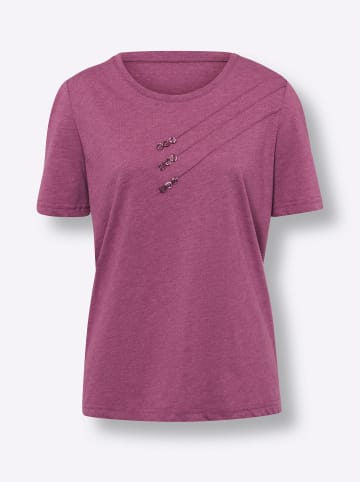 Sieh an! Kurzarmshirt in malve-meliert