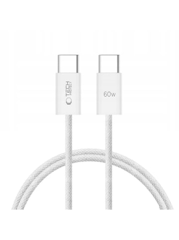 TechProtect UltraBoost USB-C Kabel 60W PD 1 m Weiß
