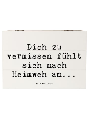 Mr. & Mrs. Panda Aufbewahrungsbox Spruch Heimweh Sehnsucht mit S... in Weiß