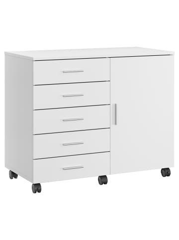 VASAGLE Aktenschrank Custos in Weiß - (B)80 x (H)65 x (T)40 cm
