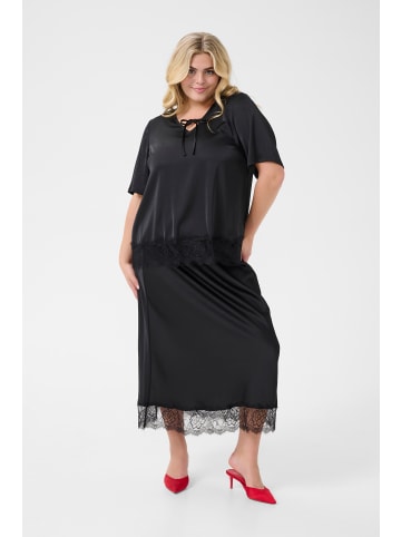 KAFFE curve Kurzarm-Bluse KChilla Regular fit in Black Deep