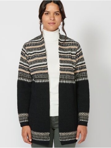 KOROSHI Pullover mit Reißverschluss in schwarz