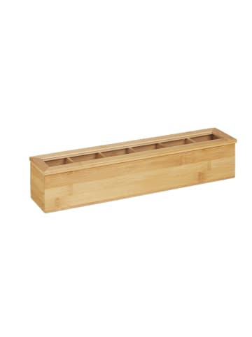 relaxdays Teebox in Natur - (B)44x (H)9 x (T)9 cm
