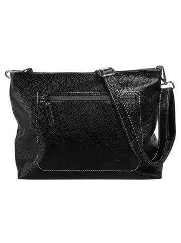 Samantha Look Umhängetasche echt Leder in schwarz
