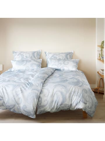 Elegante Bettwäsche Grandezza in rauchblau