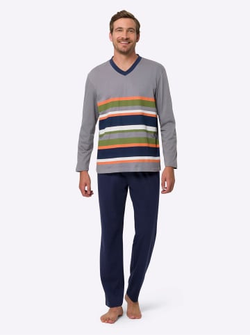Sieh an! Schlafanzug in steingrau-marine