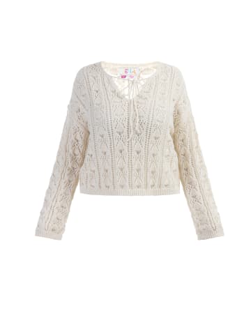 IZIA Damen Strickpullover in Wollweiss