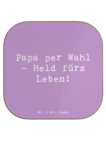 Mr. & Mrs. Panda Untersetzer Spruch Adoptivvater Held mit Spruch in Lavendeltraum