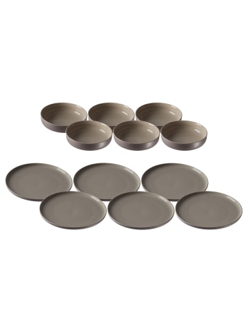 Ritzenhoff & Breker 12er Set Teller und Schalenset Jasper in taupe