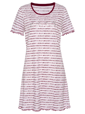 VIVANCE DREAMS Sleepshirt in pink-rot-gestreift