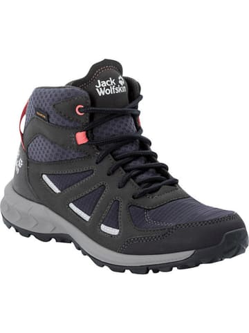 Jack Wolfskin Wanderschuhe Woodland 2 Texapore Mid in Schwarz-gemustert
