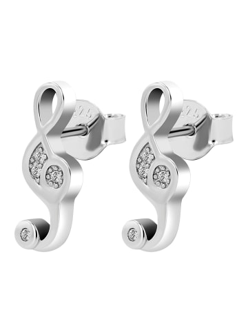 Adeliás Damen Ohrringe – Ohrstecker Schlüssel aus 925 Silber mit Zirkonia in silber