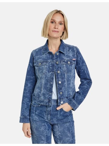 Gerry Weber Jacke Jeans + Gewebe in Blau Druck