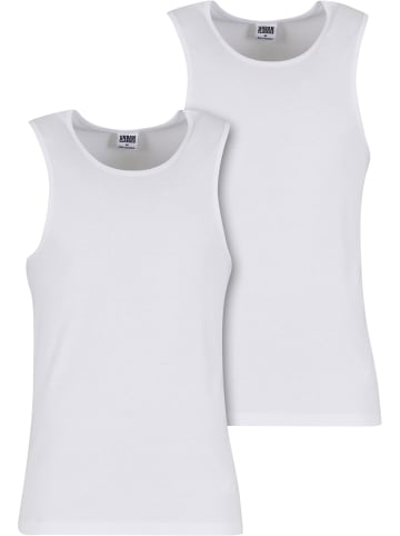 Urban Classics Urban Classics Ribbed Undershirt 2-Pack in white+white