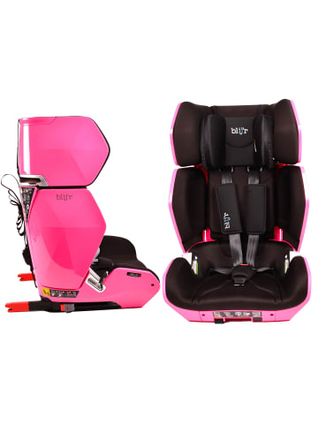 Blij’r Blij'r Uniek Autokindersitz I-size - 76cm - 150cm - ISOfix pink/schwarz