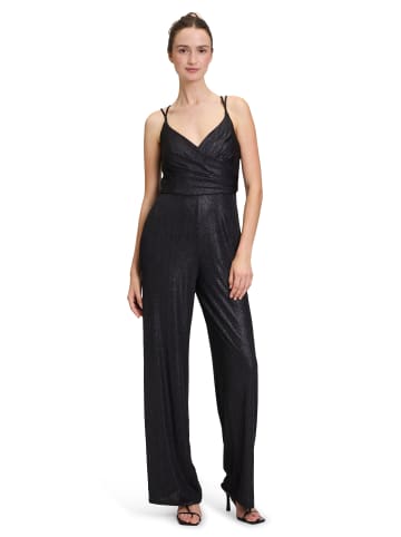 Vera Mont Jumpsuit mit V-Ausschnitt in Schwarz/Schwarz