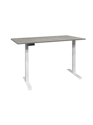 58 aufm Kessel SCHREIBTISCH höhenverstellbar elektrisch Edithe 180x90 weiß/beton