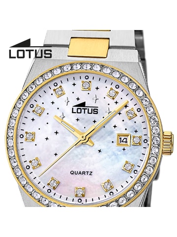 Lotus Chronograph-Armbanduhr Lotus Classic silber,gold mittel (ca. 31,5mm)