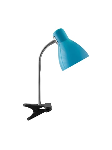 Licht-Erlebnisse Tischlampe (B)14.5 x (L)11.7 x (H)36 cm in Edelstahl Blau Schwarz