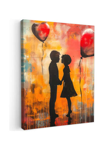 MuchoWow Leinwand bilder Silhouette Liebe (BxH)