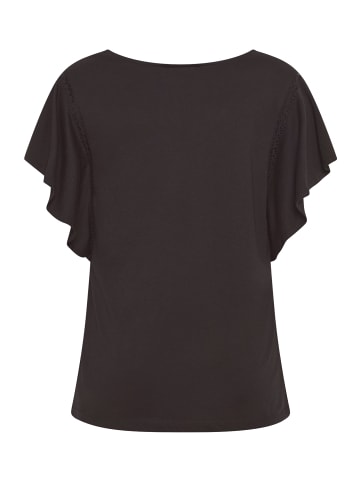 CARTOON Basic Shirt mit V-Ausschnitt in Dunkelbraun