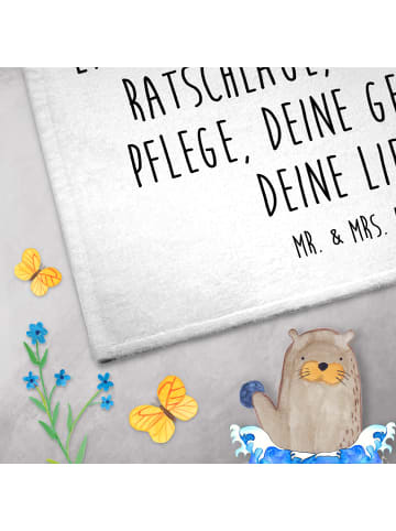 Mr. & Mrs. Panda Handtuch Bär Kind mit Spruch in Weiß