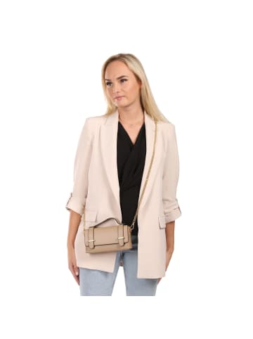 Toscanto Leder Handtasche Toscanto Tasche taupe, dunkelbeige ca. 19cm