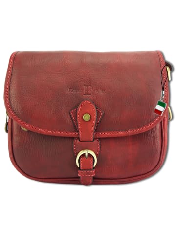 Florence Florence Schultertasche, Umhängetasche Leder rot ca. 24cm breit