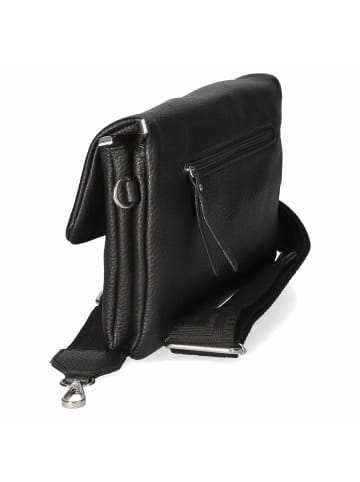 Fräulein Frida Schultertasche in schwarz