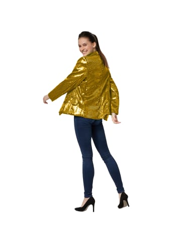 tectake Damen-Jackett mit glitzernden Pailletten, gold