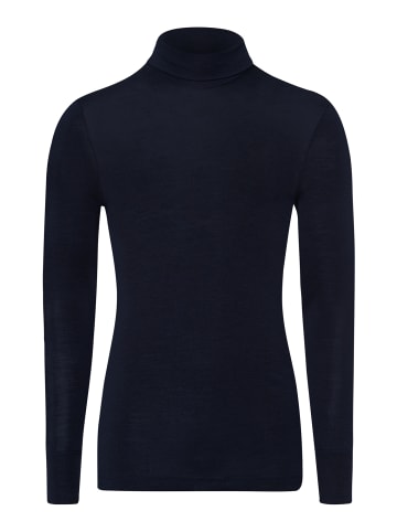 Hanro Rollkragenshirt Woolen Silk in deep navy