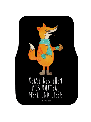 Mr. & Mrs. Panda Fußmatte Auto Fuchs Keks mit Spruch in Schwarz
