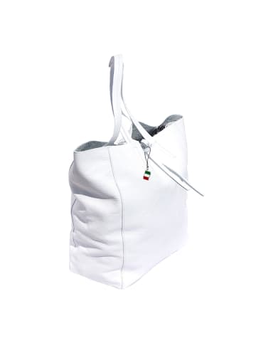 Florence Florence Shopper, Schultertasche Leder weiß ca. 30cm