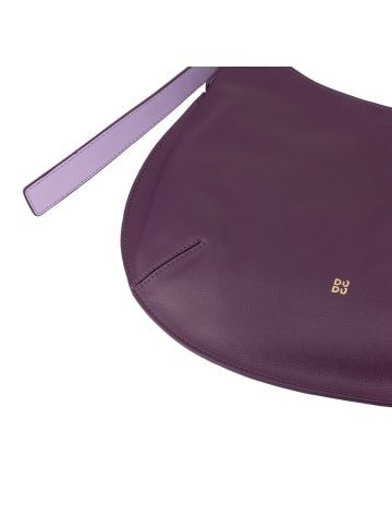 DuDu Hispani Schultertasche Leder 34 cm in deep purple