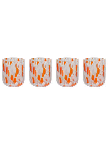 Butlers Trinkglas CONFETTI 4er-Set in Orange