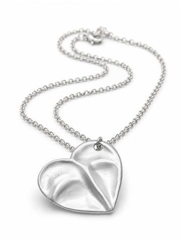 collezione alessandro Lange Kette " Cuore " in altsilber
