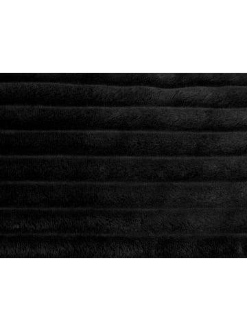 Present Time Decke Big Ribbed - Schwarz - 150x150cm