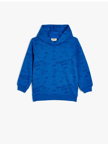 KOTON Sweatshirt in Blau Gemustert