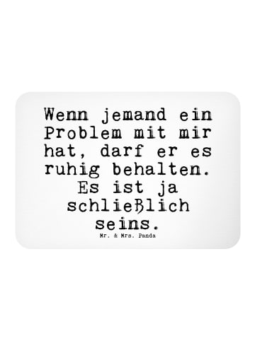 Mr. & Mrs. Panda Magnet Wenn jemand ein Problem... mit Spruch in Weiß