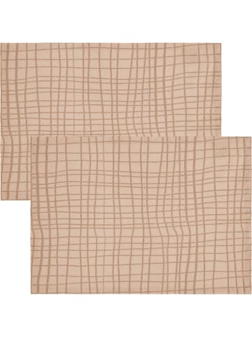 REDBEST Baumwollmischung Tischset 2er-Pack Pasadena in cappuccino