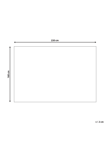 Beliani Geflochtener Teppich YENIKOY in Beige - (W) 160 x (L) 230 cm