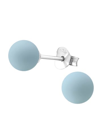 Alexander York Ohrstecker PERLE classic 6 mm I himmelblau in 925 Silber - 2-tlg.