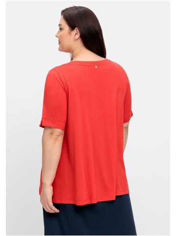 sheego Jerseyshirt in rot