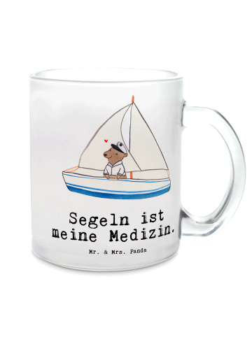 Mr. & Mrs. Panda Pott Bär Segeln mit Spruch in Transparent