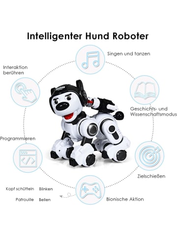 COSTWAY RC Interaktiv Roboter Hund ab 6 Jahren in Schwarz