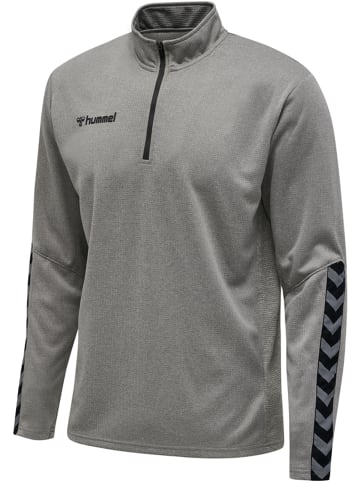 Hummel Halbreißverschluss Sweatshirt Hmlauthentic Kinder in GREY MELANGE