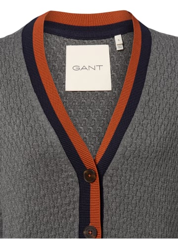 Gant Strickjacke in grau mehrfarbig - 0001